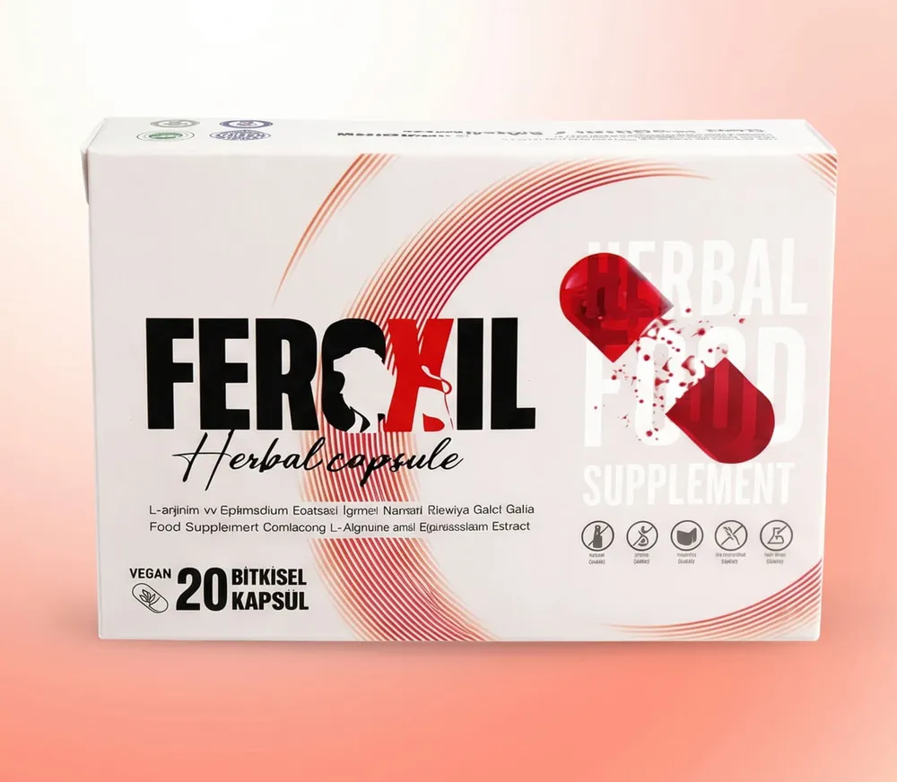 Feroxil bitkisel kapsül kutusu, 20 vegan kapsül